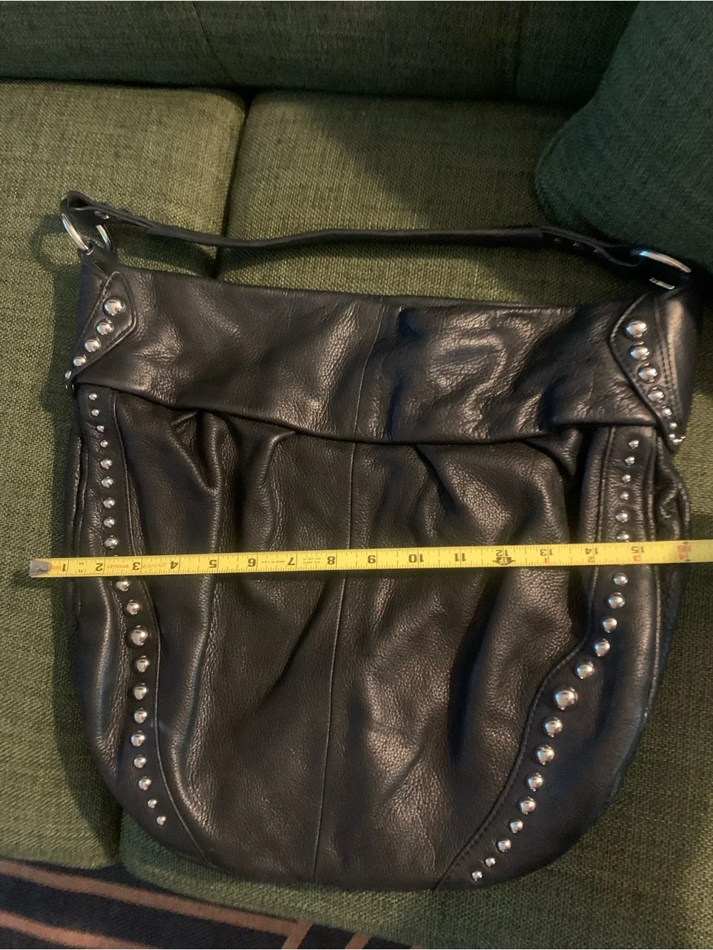 B. MAKOWSKY Black Studded Leather Shoulder Bag❤️❤️❤️
